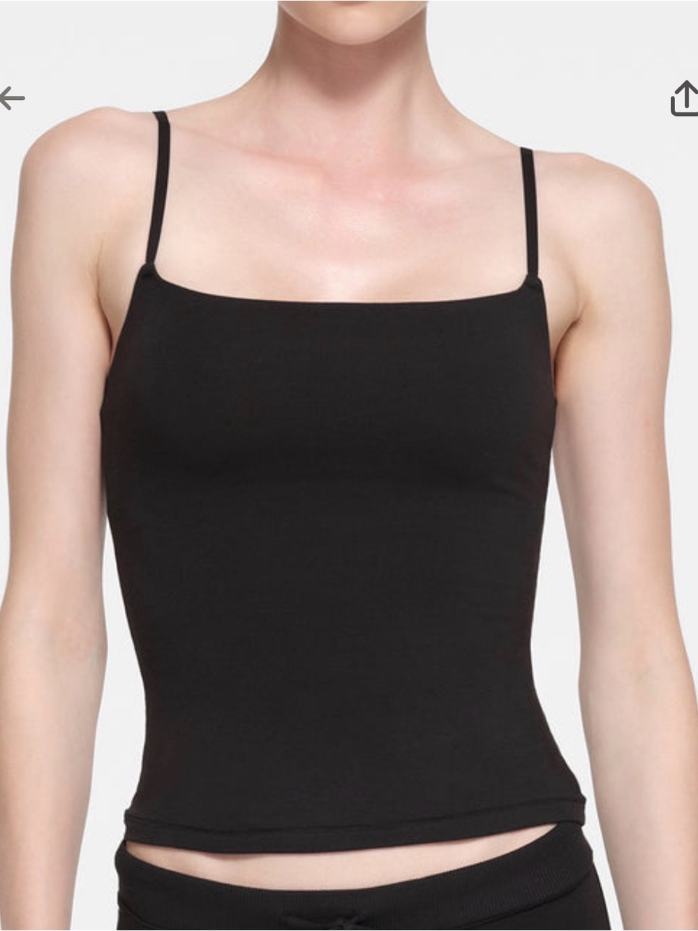 SKIMS - Cotton Jersey Cami - Soot (soft black) - Size 2XL